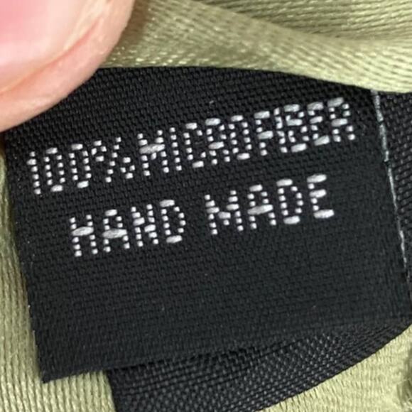 Puccini Sage Green Classic Width Pointed Microfiber Wedding Business Neck Tie - Picture 3 of 5